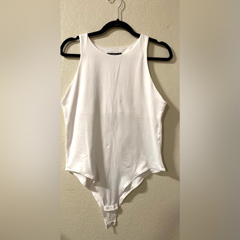 Dunnes White Backless Bodysuit Top